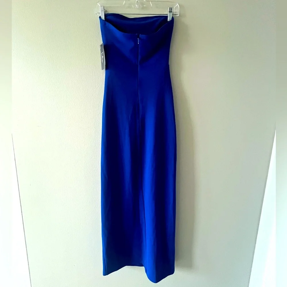 Lulus Blue Strapless Dress - Picture 5 of 6